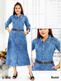 Aprika Cloud Wash Western Denim Shirt Dress